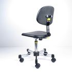صندلی های تمیز و تمیز صندلی های پلی اورتان سیاه و سفید صندلی های قابل تنظیم 360 درجه Swivel تامین کننده