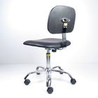 صندلی آزمایشگاه ارگونومیک ضد استاتیک چرم مصنوعی با پوشش پلاستیکی سیاه تامین کننده