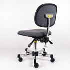 3 و یا تنظیم 2 سطح پارچه خاکستری ارگونومیک صندلی ESD صندلی بلند کردن با کاستورها تامین کننده